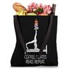 Pilates wine Reformer Pilates Coffee Pilates Read Repeat Tote Bag