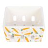 Something Different Carrot Patch Ceramic Basket (One Size) (White/Orange)