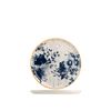 H&h piatto pane indigo in stoneware beige e blu cm 14