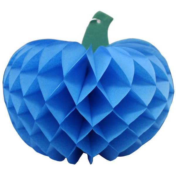 3-Pack 10 Inch Honeycomb Tissue Paper Pumpkin Decoration, Turquoise