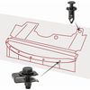35PCS For Ford M6 Bolts & U-nut Clips Engine Under Cover Splash Shield Guard