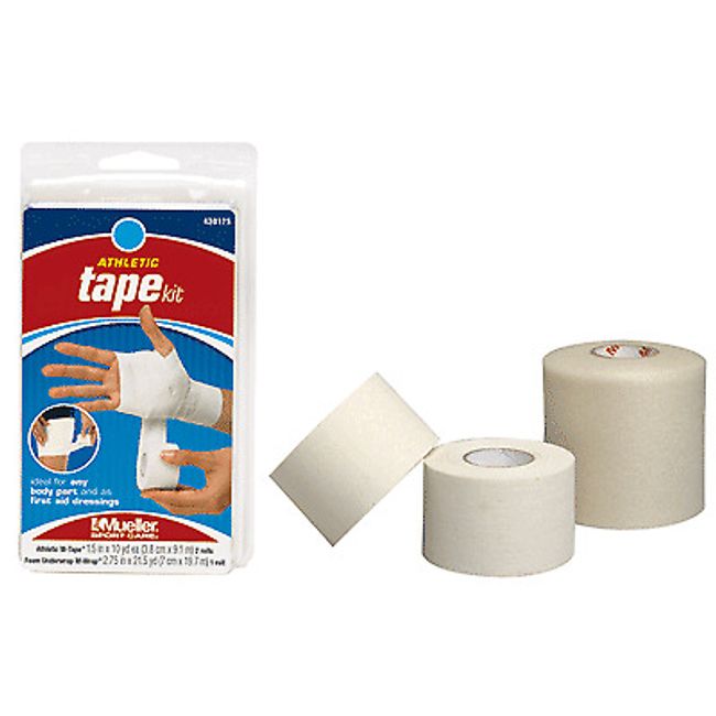 Mueller Tape Kit - Contains 2 Rolls MTape, 1 Roll Mwrap Underwrap # 430125