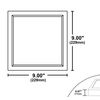 NICOR Lighting DSE921203KSQWH LED Downlights, White