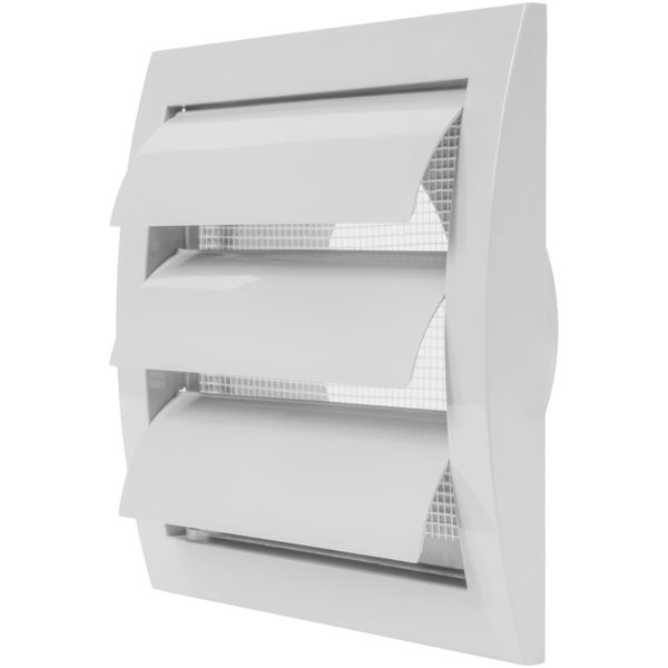 White Exhaust Hood Vent 4'' Inch with Built-in Pest Guard Screen and Flange, White, Air Vent Cover, HVAC Exhaust Vent Duct Cover, Exhaust Cap