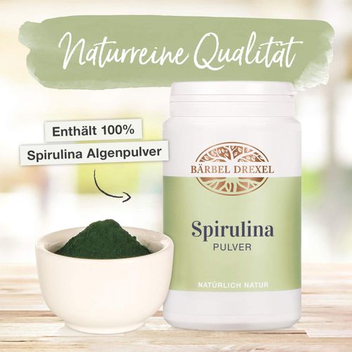 Premium Spirulina Tablets, 100% Natural Pellets without Additives, Vegan (Pack of 300) Vitamins, Mineals, Nutrients, Immune System + Defences, Vitamin B12, Micro Algae, Amino Acids BÄRBEL DREXEL®