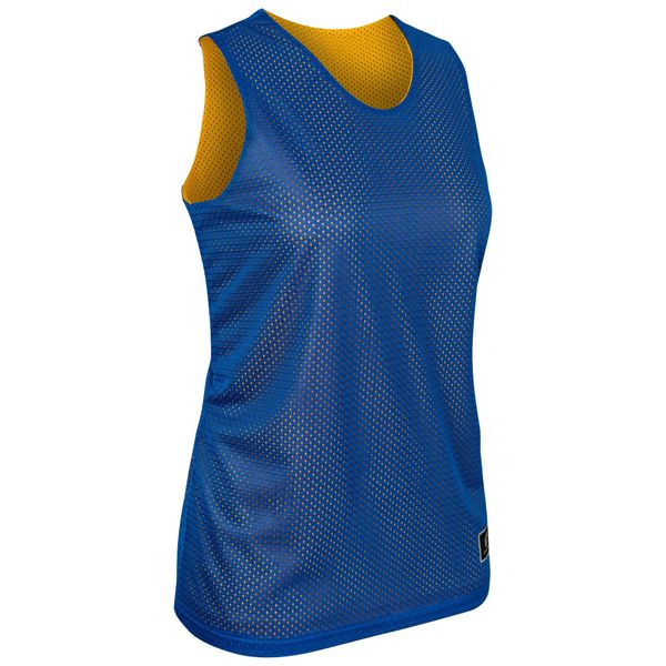 Champro Women's Standard Zone Reversible Basketball Jersey, Royal, Gold, Small