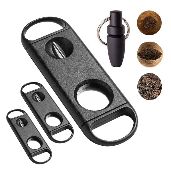 Cigar Cutter Guillotine V-Cut Cigar Cutter Cigar Punch with Key Chain 4 Pack (4)