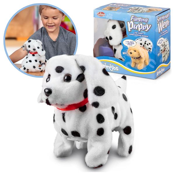 Tobar Animigos Flipping Dalmation Puppy Electronic Soft Dog Toy