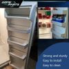 4 Packs White Shelf Bin Compatible with Kenmore Whirlpool Refrigerator