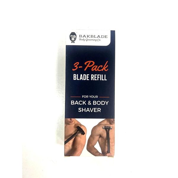 3-Pack Blade Refill for BAKBLADE 1.0 Back and Body Shaver