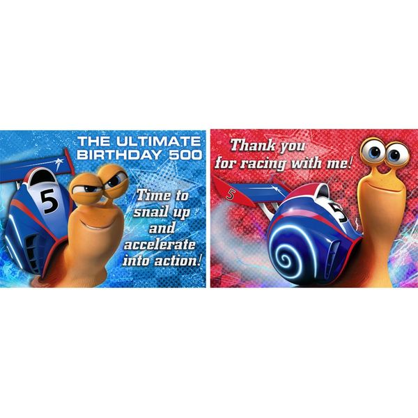 Turbo the Movie Party Invitation and Thank You Pack - 8 count (each)