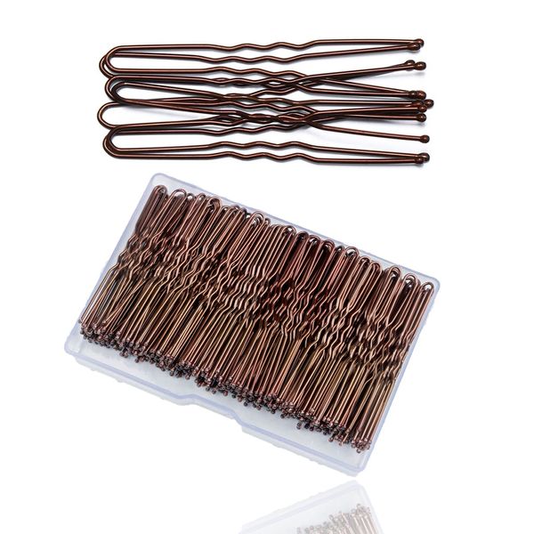 200 PCS Bobby Pins for Thick Hair,U Shaped Hair Pins Hair Grips for Buns,Secure Hold Girls Women Styling Pins with Storage Box, Hair Decoration Hairdressing Salon Home Use