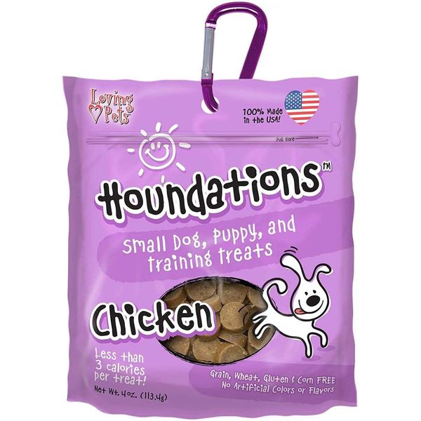 Loving Pets Houndations Training Treats for Dogs 4 oz. Chicken Flavor