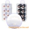 New brothread Polyester Machine Embroidery Thread 1000m with Clear Plastic Storage Box for Embroidery & Quilting - 8xWhite