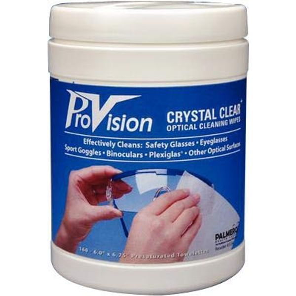 PLM Pro-Vision Crystal Clear Optical Cleaning Wipes Can/160