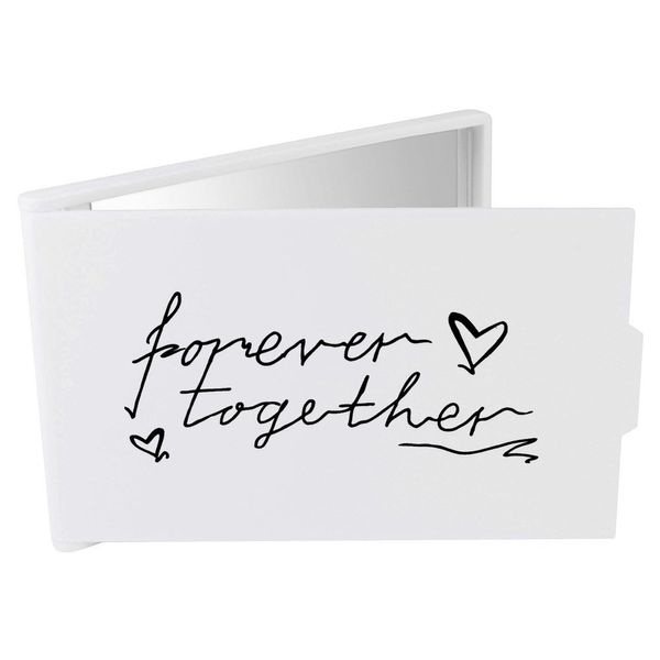 Azeeda 'Forever Together Text' Compact/Travel/Pocket Makeup Mirror (CM00014630)