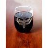 Death's Head Hawk Moth Stemless Wine Glass : Free Engraved Personalization