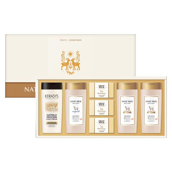 Aekyung Natural Milk No. 33 Gift Set 4 Sets in One Box 7 Types Chuseok/Seol Gift Shampoo Body Wash Soap