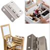 2PCS Three Fold Retro Shutter Hinge,Half-Surface Chest Hinges,Folding Butt Door Hinges,15mm Splint