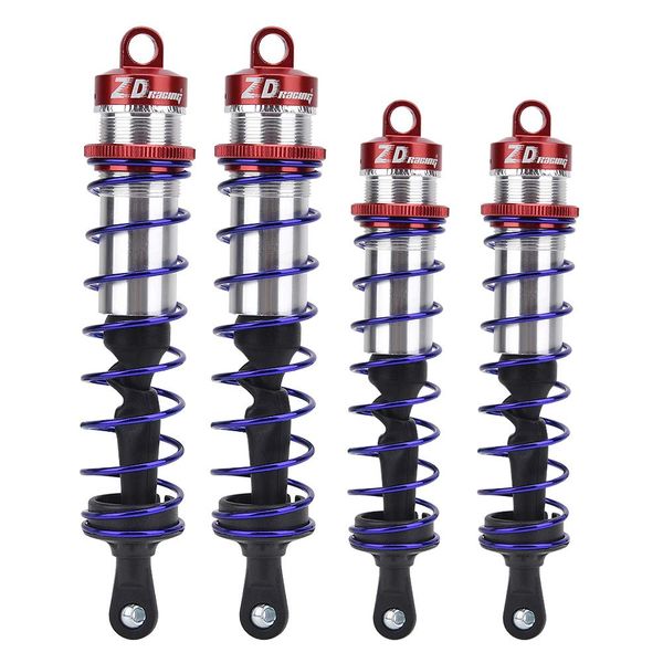 RC Shock Absorber, Metal Oil Pressure Adjustable Shock Front & Rear Damper Compatible with 1/8 RC Car (Red)