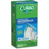 Curad Clear Waterproof Adhesive Strips - 20/Box - Transparent - Polyurethane MIICUR5108