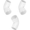 PVC Waste Pipe 90-Degree Bend Fitting, 40mm, White, Solvent Weld
