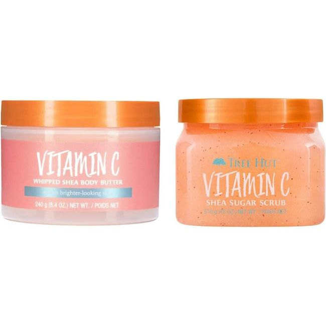 《NEW》TREE HUT Vitamin C Shea Sugar Scrub And Body Butter Set!