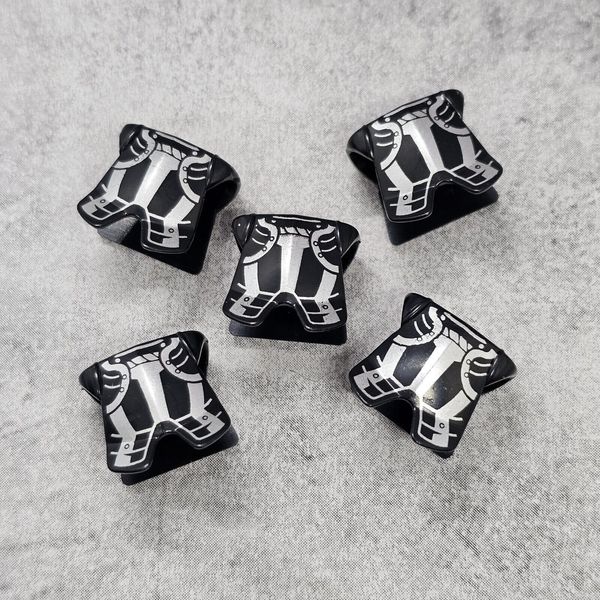 5pack Custom  Classic Black Silver Armor Block Accessory for Minifigures DrCKJB6