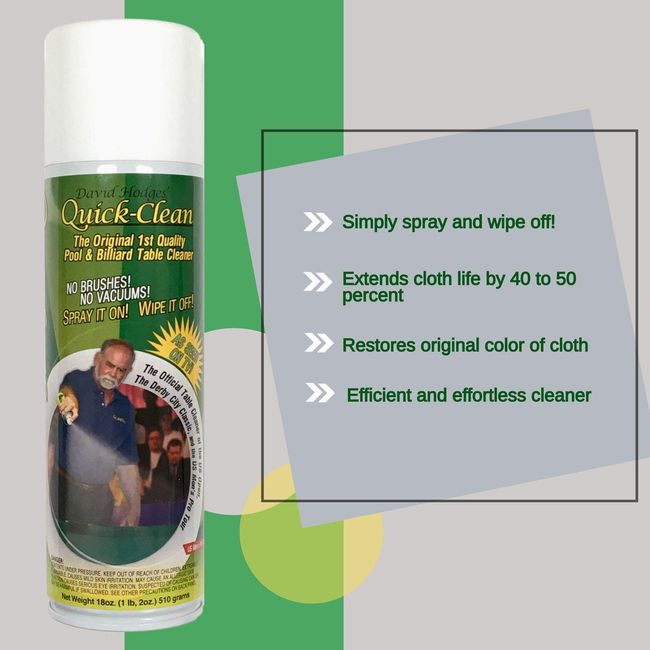 Quick Clean Pool Table Felt Cleaner Spray - Great for Pool Felt Cleaner  Billiard Felt Cleaner Billiards Table Cleaner for Felt Pool Table Cleaning  Kit