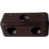 HARDWARE FOR YOU LTD PACK OF 10 MODESTY BLOCK BROWN