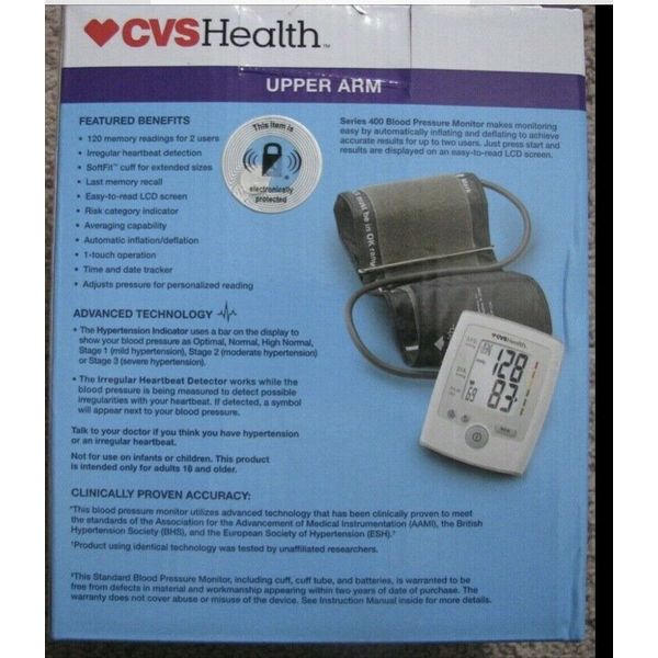 CVS Health Series 400 Blood Pressure Monitor       Great Gift Idea