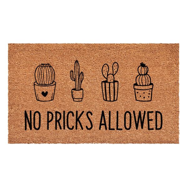 113461729 No Pricks Allowed Doormat 17" x 29"