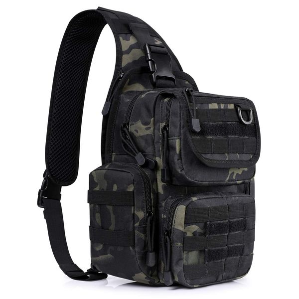 G4Free Tactical EDC Sling Bag Pack with Pistol Holster Sling Shoulder Assault Range Backpack Handgun Gag for Concealed Carry