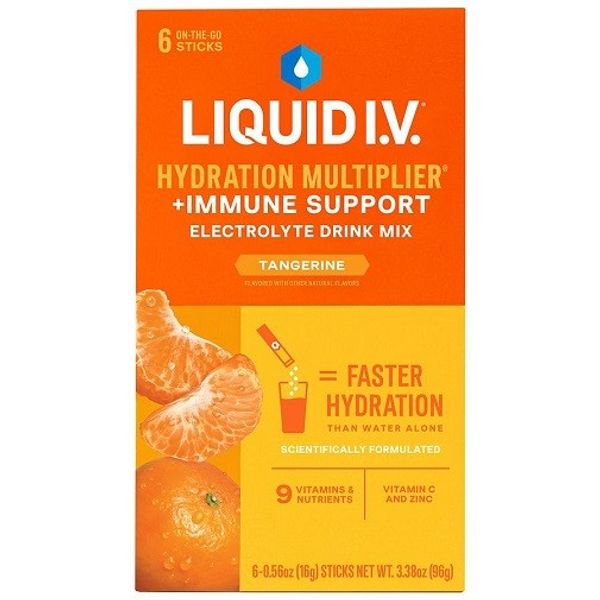 Liquid I.V. Hydration Multiplier Immune Support Drink Mix Tangerine