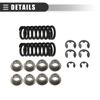Car Door Hinge Bushing Kit for Chevrolet with Spring Silver Tone Black 1 Set