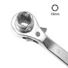 uxcell 19 x 22mm Forging Podger Scaffold Ratcheting Socket Polish Chrome Finish Wrench, Cr-V