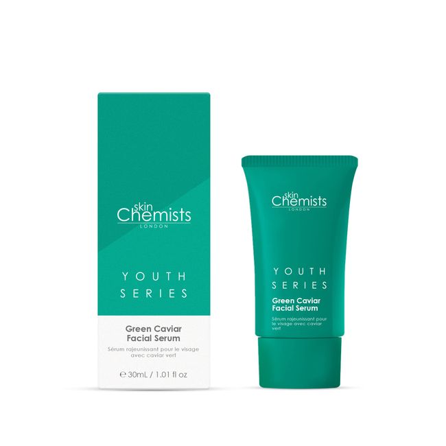 skinChemists Green Caviar Facial Serum 30ml | Nährende Feuchtigkeitspflege für jugendlichen Glanz | Pflanzliches Elixier für Elastizität und Schutz | Glätten, Reparieren und den ganzen Tag strahlen