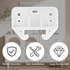 4 Pack White Drawer Rail Brackets Plastic Drawer Slides Guides with 12 Screws Dr
