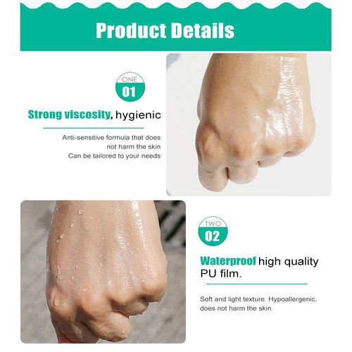 wordmouk Waterproof Transparent Film Roll Adhesive Tape Medical Wound Dressing Fixer Plaster Stretch Fixation Tape Tattoo Aftercare Bandage Anti-Allergic self-Paste (10cmX10m)