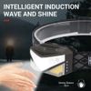COB LED Headlamp USB Rechargeable Headlight Torch Work Light Bar Head Band Lamp