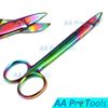 Rainbow/Multi 5-Crown Bee Bee Scissors 4.5" Curved Dental Surgical Instruments