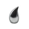 YöL Small Keepsake Silver Gloss Metallic Tear Drop Urn Memorabilia