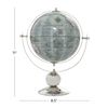 Deco 79 Stainless Steel Globe, 9" x 7" x 11", Gray