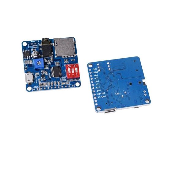 Voice Sound Playback Module Arduino MP3 Player Module UART I/O Trigger Class D Amplifier Board 5W 8M Storage DY-SV5W SD/TF Card