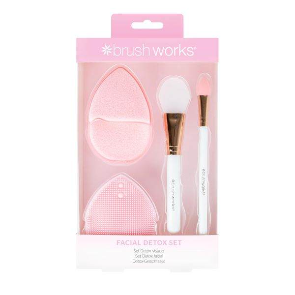 Brushworks Facial Detox Set, Pink, One Size