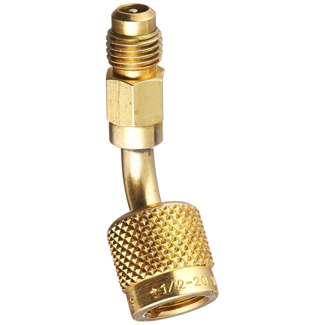 Yellow Jacket 19173 45° R-410A 5/16" Fem Quick Coupler X 1/4" Male Flare