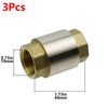 Geesatis 3Pcs Thread Spring Check Valve,DN15 Brass InLine Vertical Check Valve,Solid Brass Non Return One Way Horizontal