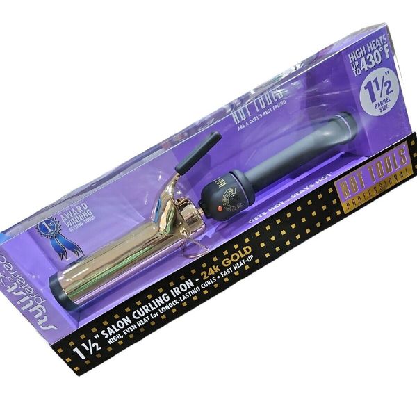 Hot Tools 1 1/2" Salon Curling Iron 24k Gold Pulse Technology