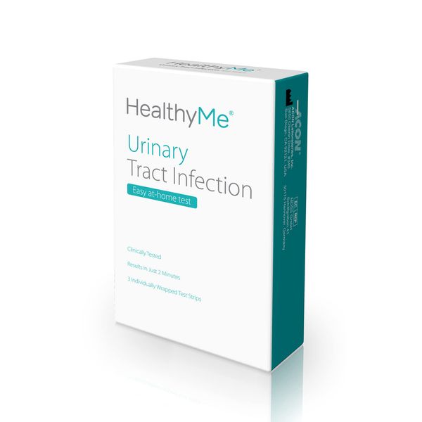 HealthyMe Urinary Tract Infection (UTI) Test Strips, 3 Individually Wrapped Self-Testing Strips, Accurate, Easy to Read Results in 2 Minutes, Clinically Tested