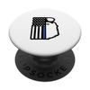 Patriotic Beard American Flag Thin Blue Line Support Design PopSockets Adhesive PopGrip